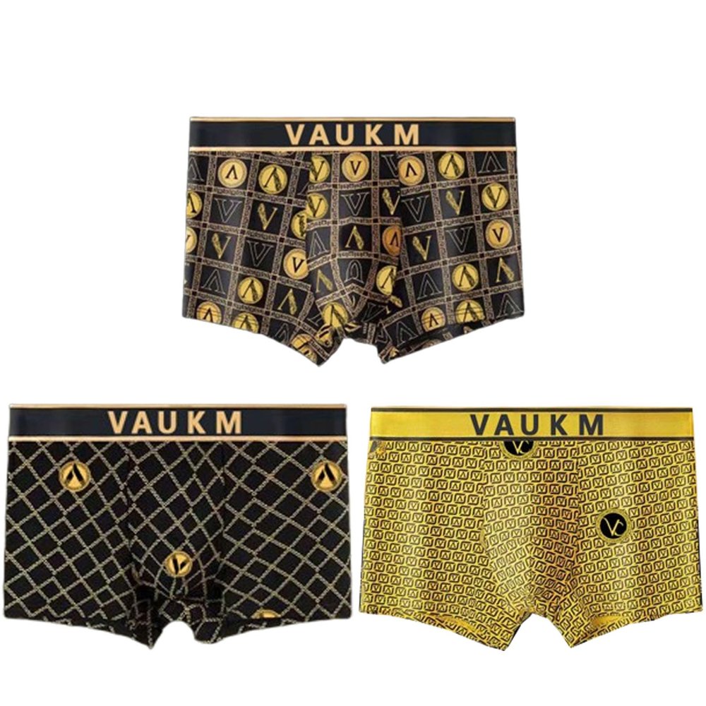 Vaukm Men's Luxury Magnetic Breathable Briefs, Soft Quick-Dry Boxer Briefs (Color C, XXL)