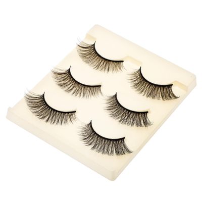 VICASKY 3 Pairs of False Eyelashes, Natural Cat-Eye Look, Lightweight and Comfortable, Easy to Apply for Parties and Performances