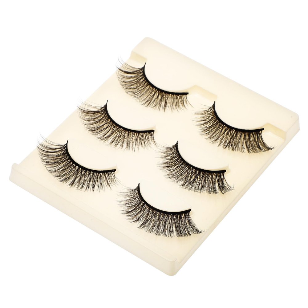 VICASKY 3 Pairs of False Eyelashes, Natural Cat-Eye Look, Lightweight and Comfortable, Easy to Apply for Parties and Performances