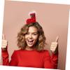 Festive Red Sequin Christmas Plush Headband for Women view 4