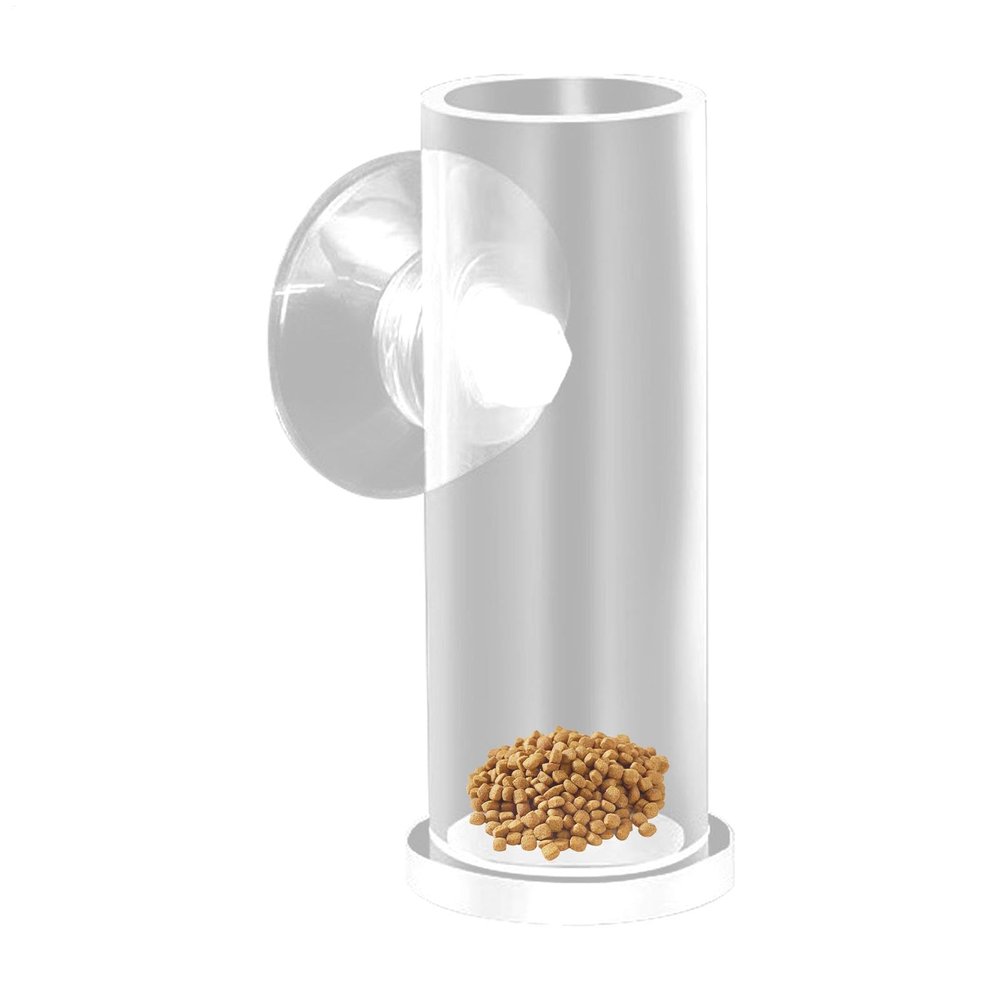Fixed Fish Food Feeder, Acrylic Feeding Tube with Innovative Hook Mechanism