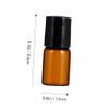 VICASKY Brown Glass Roll-On Bottles with Rollerballs, Refillable view 2