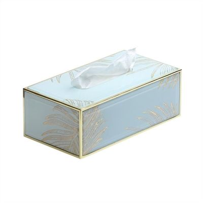 Large Glass Tissue Box for Dining Table