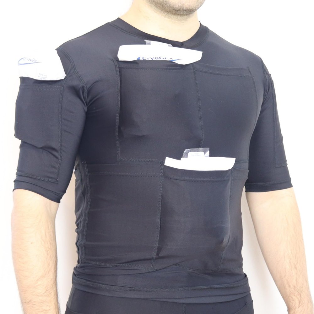 Cooling T-Shirt with Ice Packs, Calorie Burning Through Cold, High-Performance Model 4800G (S)