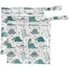 VICASKY 2-Piece Cartoon Wet Bag Set, Zippered Diaper Storage Bags, Polyester view 1