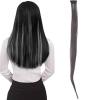 55 cm Clip-In Hair Extensions with Clips, Gray view 2
