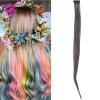 55 cm Clip-In Hair Extensions with Clips, Gray view 3