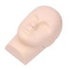 SKISUNO Silicone Mannequin Practice Head with Massage Function for Eyelash Extensions, 3D Beige Makeup Head view 1