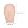 SKISUNO Silicone Mannequin Practice Head with Massage Function for Eyelash Extensions, 3D Beige Makeup Head view 2
