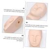 SKISUNO Silicone Mannequin Practice Head with Massage Function for Eyelash Extensions, 3D Beige Makeup Head view 3