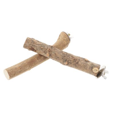 WOONEKY 2-Pack Wooden Bird Perches for Parrots