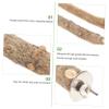 WOONEKY 2-Pack Wooden Bird Perches for Parrots view 2