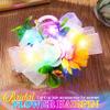 Reaky LED Flower Hair Claw Clip, Silver-Tone, Large Pearls view 2