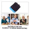 FRCOLOR Reusable Adult Bib for Seniors, Washable Water-Resistant Polyester, Black view 3
