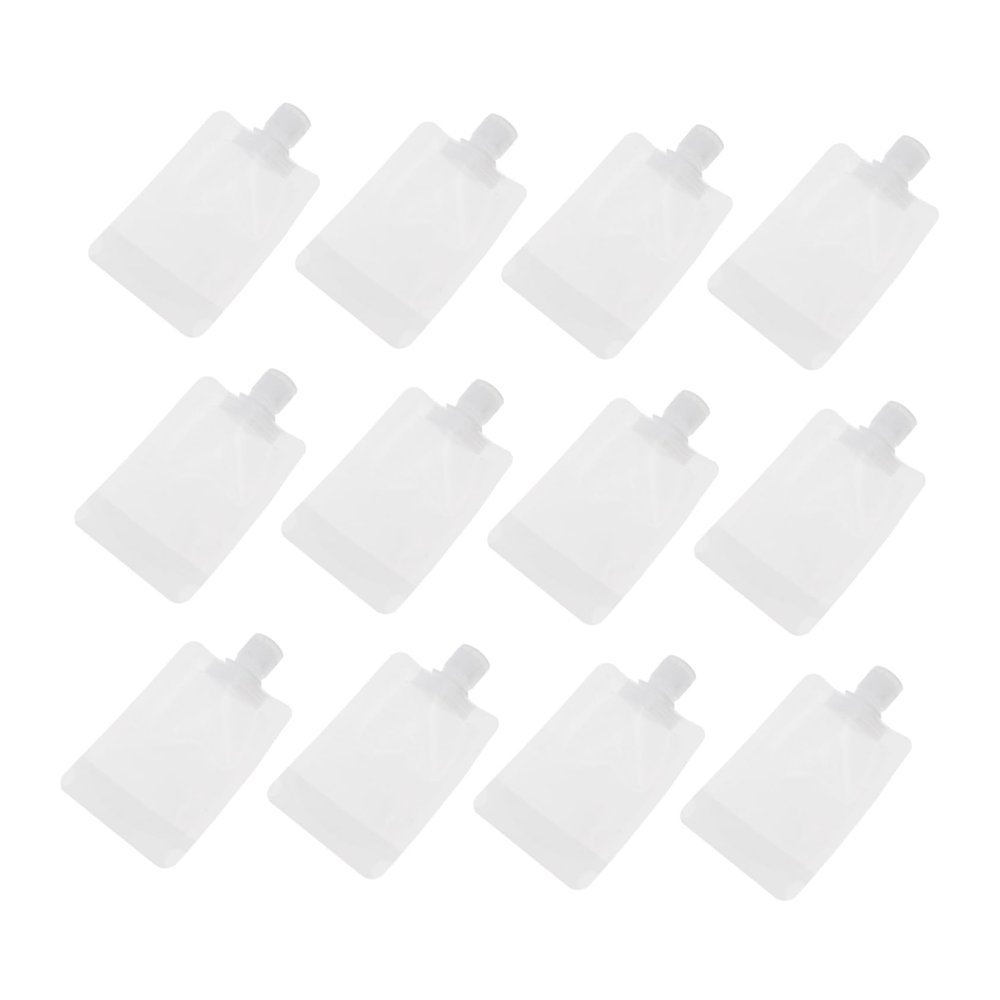Gogogmee 12-Pack 100 mL Reusable Travel Lotion Bags, White