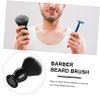 PLAFOPE Two-Tone Men's Shaving Brush with Synthetic Bristles and Wooden Handle view 2
