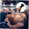 PLAFOPE Two-Tone Men's Shaving Brush with Synthetic Bristles and Wooden Handle view 3