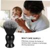 PLAFOPE Two-Tone Men's Shaving Brush with Synthetic Bristles and Wooden Handle view 4