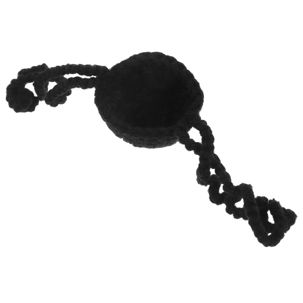 BCOATH Hand-Crocheted Outdoor Nose Warmer with Ear Loops, Black