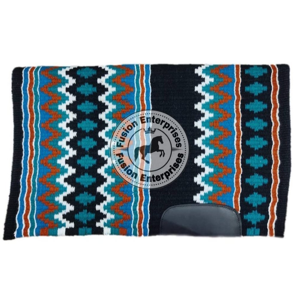 EQUIEMPRESS Western Show Saddle Pad, New Zealand Wool Top Wool Pad Sensor Flex, Adjustable, A-218 (36 x 42 in)
