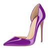 EDEFS Everyday High Heels, 12 cm Stiletto Heel, D'Orsay Design for Bro Dates & Festivals, Purple, EU 43 view 1