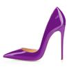 EDEFS Everyday High Heels, 12 cm Stiletto Heel, D'Orsay Design for Bro Dates & Festivals, Purple, EU 43 view 2