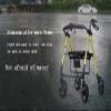 Height-Adjustable 4-Wheel Folding Aluminum Rollator Walker view 3