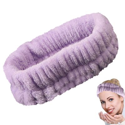 Sugeru Purple Flannel Elastic Headband