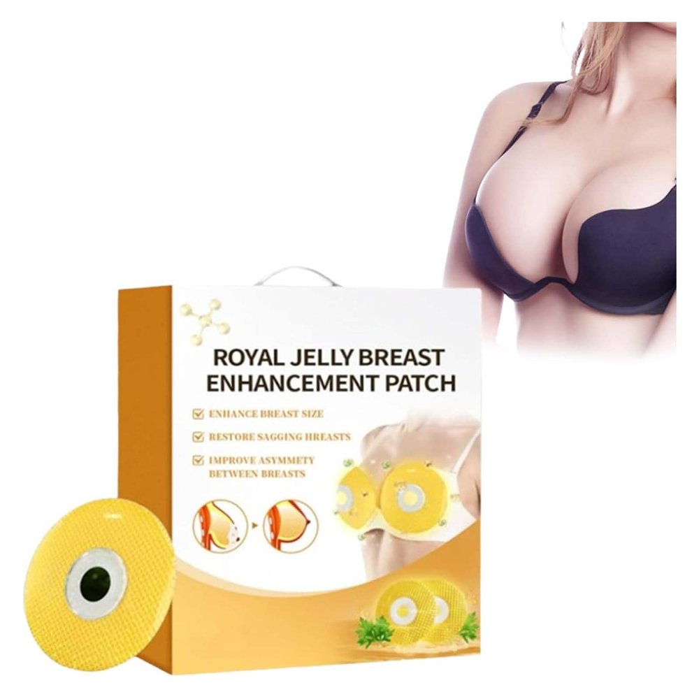 Moondar Royal Jelly Breast Enhancement Patches, Natural Nourishing and Moisturizing Firming Patches, 1 Box