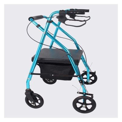 Rollator Walker with Seat, Adjustable Height, Wheels, Padded Seat, Brakes and Backrest