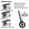 Rollator Walker with Seat, Adjustable Height, Wheels, Padded Seat, Brakes and Backrest view 2