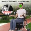 2-in-1 Rollator and Wheelchair with Curved Backrest and Soft Seat view 3