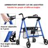 Rollator for Seniors with Padded Seat, 136 kg Weight Capacity – Lightweight Folding Rollator with Adjustable Seat and Handle, 6-Inch Solid Wheels view 3