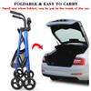 Rollator for Seniors with Padded Seat, 136 kg Weight Capacity – Lightweight Folding Rollator with Adjustable Seat and Handle, 6-Inch Solid Wheels view 4