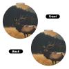 LHDGBNV Elk in the Meadow Folding Pocket Mirror for Women, Portable Mini Makeup Mirror with 1x and 2x Magnification view 2