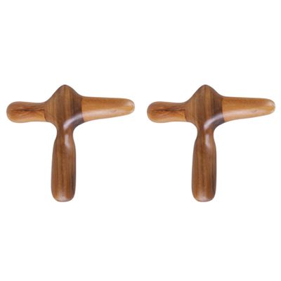 Hlxnyami 2-Pack Wooden Massage Sticks for Hand, Foot, and Face