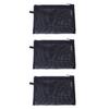 YONBEN Mesh Cosmetic Bag for Makeup, Wallet and Travel Organization, Zipper, Black, Large view 1