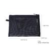 YONBEN Mesh Cosmetic Bag for Makeup, Wallet and Travel Organization, Zipper, Black, Large view 2