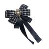 KMGDM Elegant Plaid Rhinestone Bow Tie, Pre-Tied, Adjustable, Black, 14 x 23 cm view 4