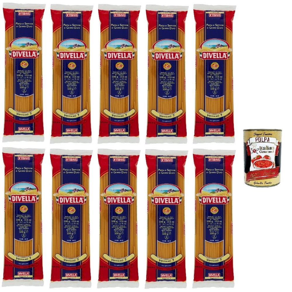 Italian Gourmet Vermicelli Pasta No. 7, 10 x 500 g