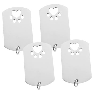 Levemo 4-Pack Stainless Steel Dog Tags