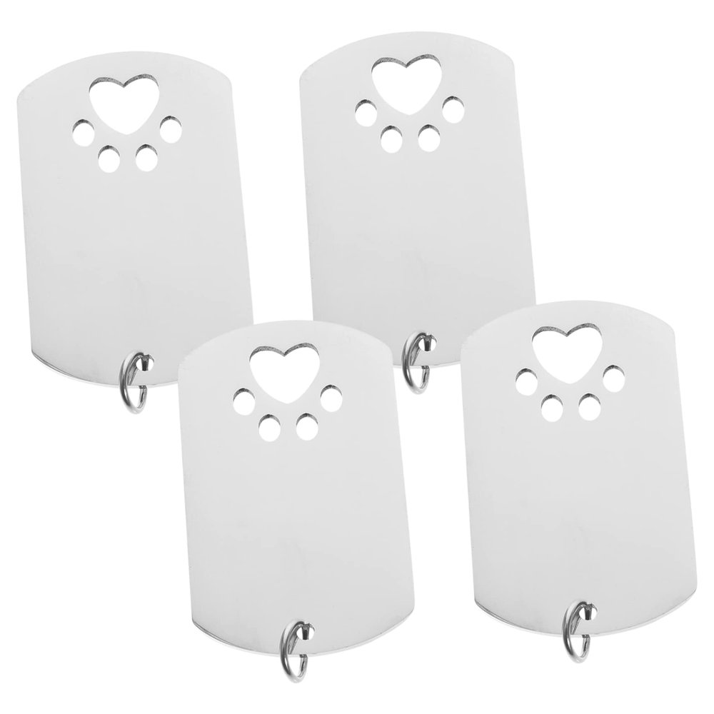 Levemo 4-Pack Stainless Steel Dog Tags