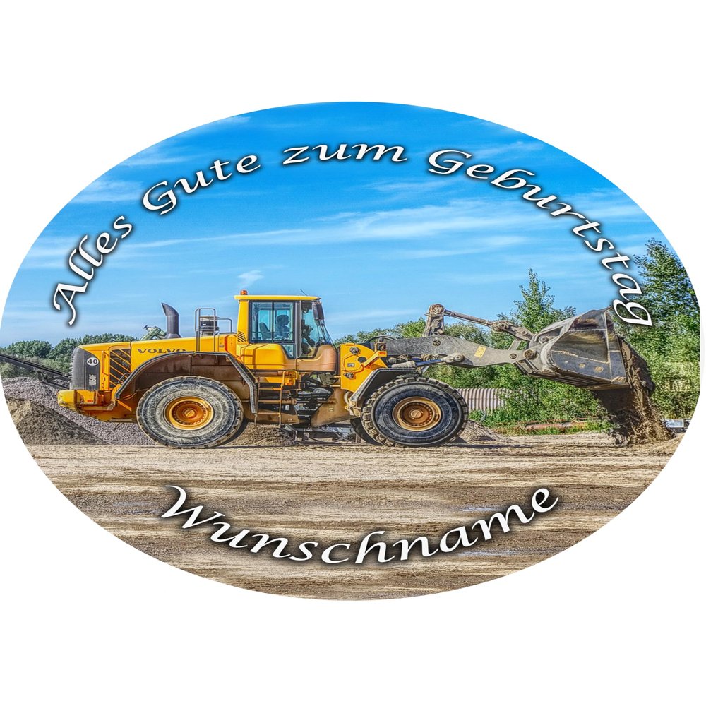 Excavator & Truck Cake Topper, 20 cm, 00044