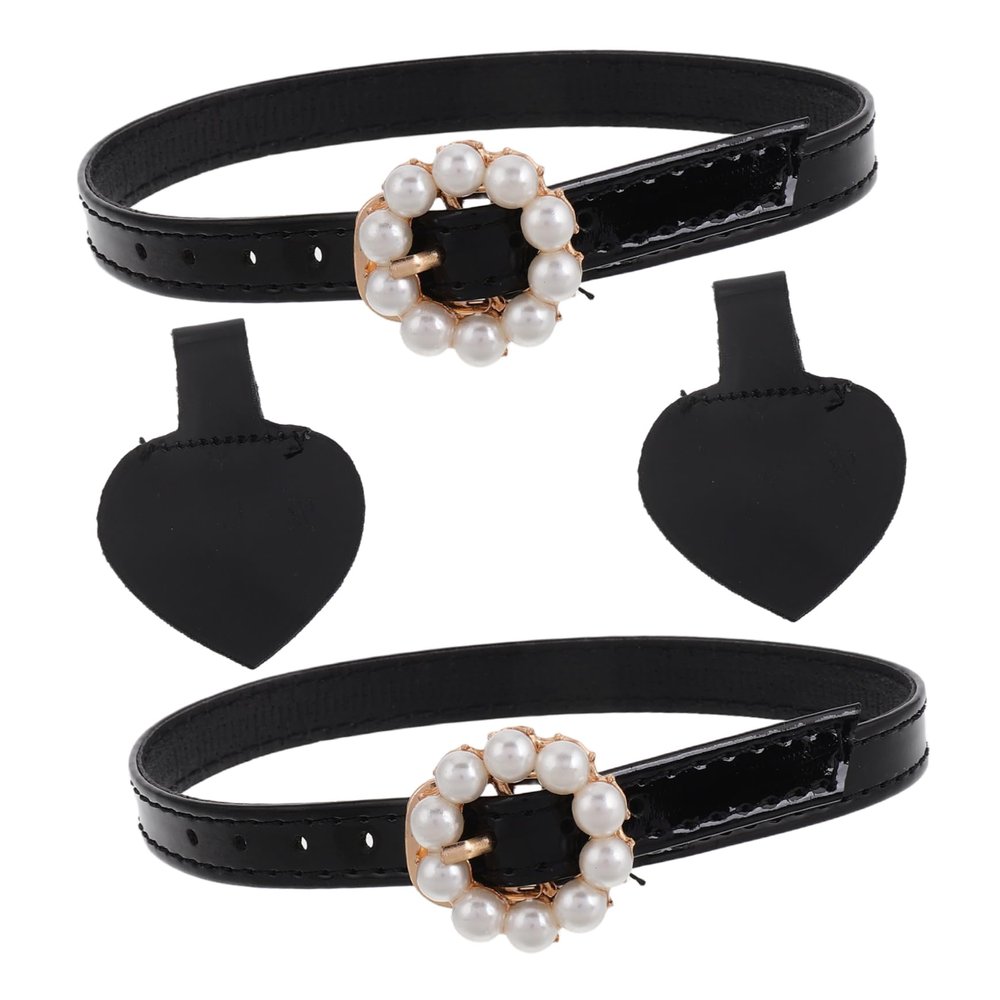 LIFKOME Adjustable Ankle Strap for High Heels, Detachable Shoe Chain with Plastic Beads, Non-Slip Ankle Strap for Women's Pumps