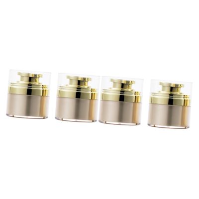 HAPINARY 4-Piece Refillable Face Cream Containers with Airless Pumps