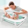 Baby Bathtub (0–9 Years) with Temperature Indicator, Foldable for Shower Use, 80 × 50 × 23 cm, Green view 2