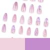 Ceboic 3D Handmade French Pink Press-On Nails with Charms, Medium Almond view 4
