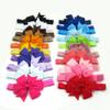 Anevous 30-Piece Baby Bow Headband Set, Turban-Style Hair Bows, Newborn to Toddler, Light Blue view 2