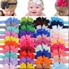 Anevous 30-Piece Baby Bow Headband Set, Turban-Style Hair Bows, Newborn to Toddler, Light Blue view 4