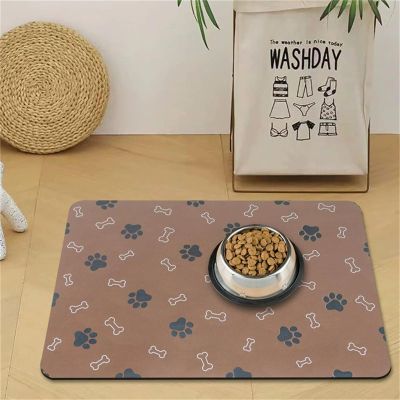 DOTBUY-SHOP Absorbent Dog Feeding Mat, Light Brown, 31.5 x 47.2 in